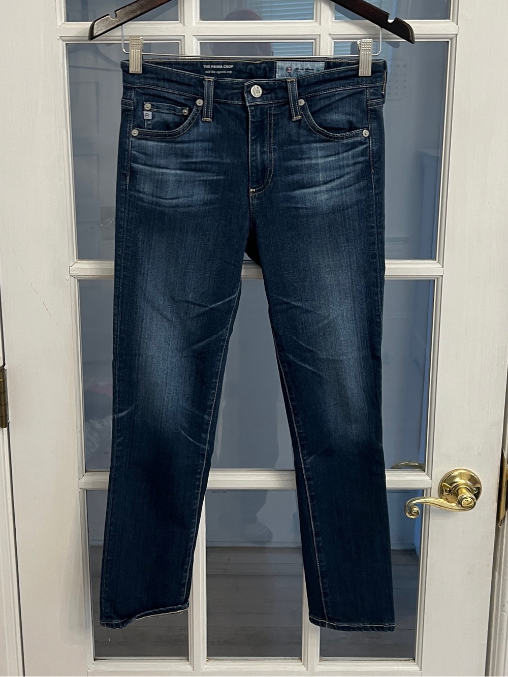 AG Adriano Goldschmied Women’s The Prima Crop Cigarette Jeans Blue Size 26